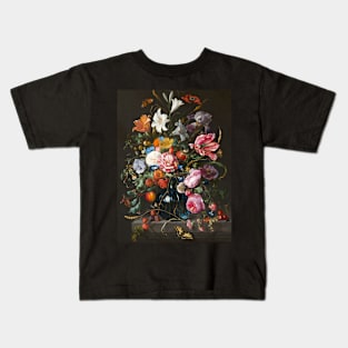 Vase of Flowers by Jan Davidsz. de Heem Kids T-Shirt